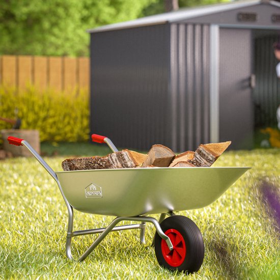 Brouette Gardebruk 80 litres - Capacité de charge 100 kg - Silver