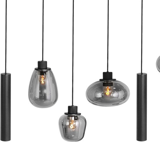Steinhauer - lampe suspendue - Reflexion - noir - verre métal - lampe design - E27 GU10 - 3796ZW