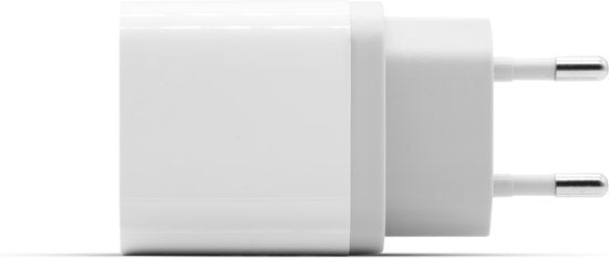 BREND BR-2212 Chargeur rapide avec 2 ports - Chargeur de courant - Adaptateur de charge rapide avec connexion USB et USB-C - Convient pour iPhone et Android - Blanc