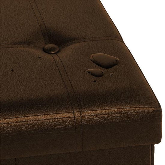 Banc de rangement Casaria - 115x40x40cm 131L Faux cuir - Marron