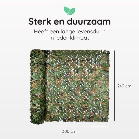 Volcan Filet de Camouflage 300x240 - Toile d'ombrage durable pour un effet de camouflage optimal - Vert