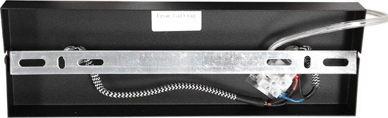 Spot à 2 lumières Ornoir 3334ZW noir avec abat-jours dorés, orientable et inclinable, métal et textile, style moderne, Mexlite, intérieur