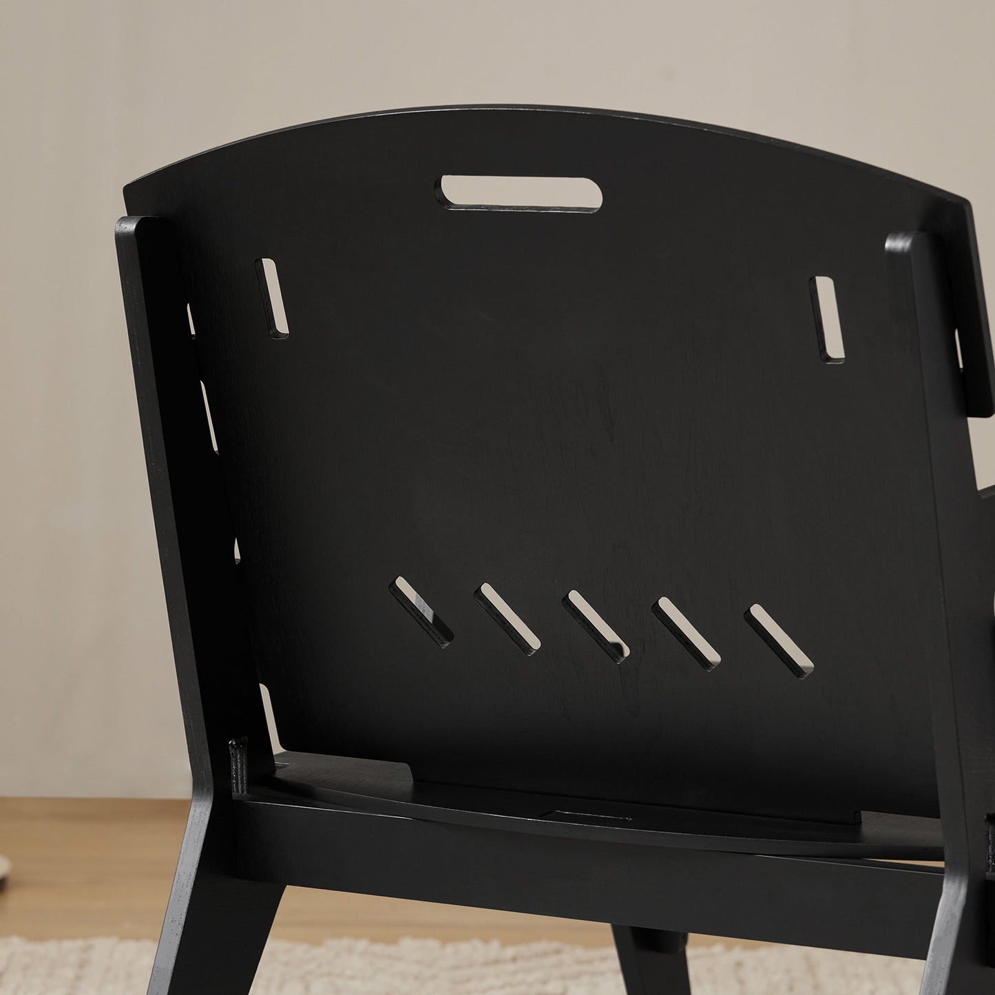 SoBuy HFST02-SCH Chaise Design Bois Noir, Chaise de salle à manger/Chaise de bureau, Hauteur d'assise 35 cm, Dimensions L55 x L72 x H70 cm