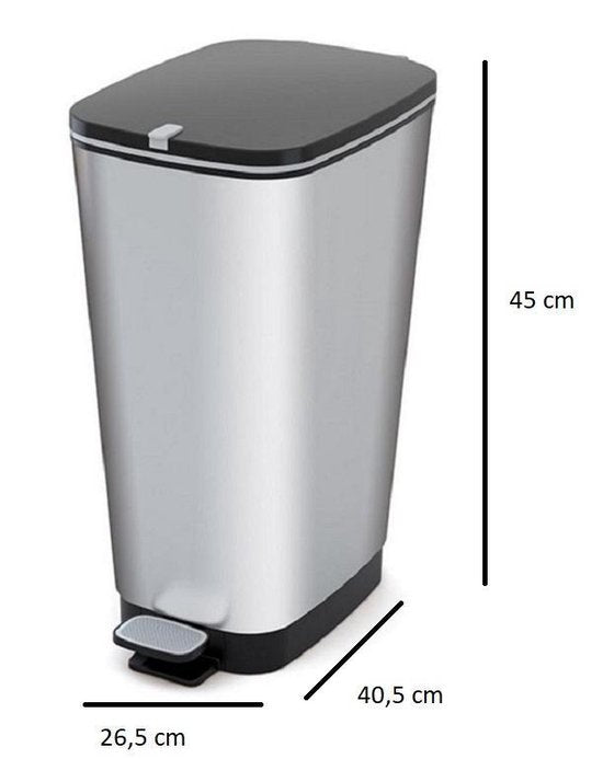 Kis Chic Bin - Poubelle - Capacité 30 litres - Design inodore - Acier
