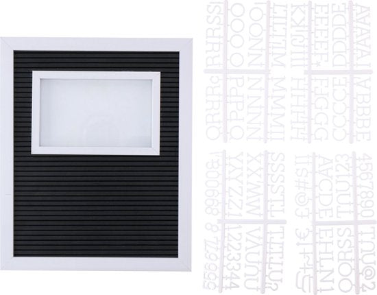 ArtiCasa tableau de lettres avec cadre photo - 188 lettres - 28x23x3cm