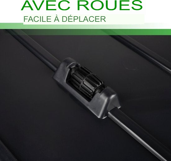 Boîte de rangement de jardin - Lifetime Garden - avec roues et poignées - 310L - Noir