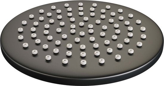 Ensemble de douche Brauer Built-up Round Black 20cm Mitigeur thermostatique Douche de pluie Support douche à main