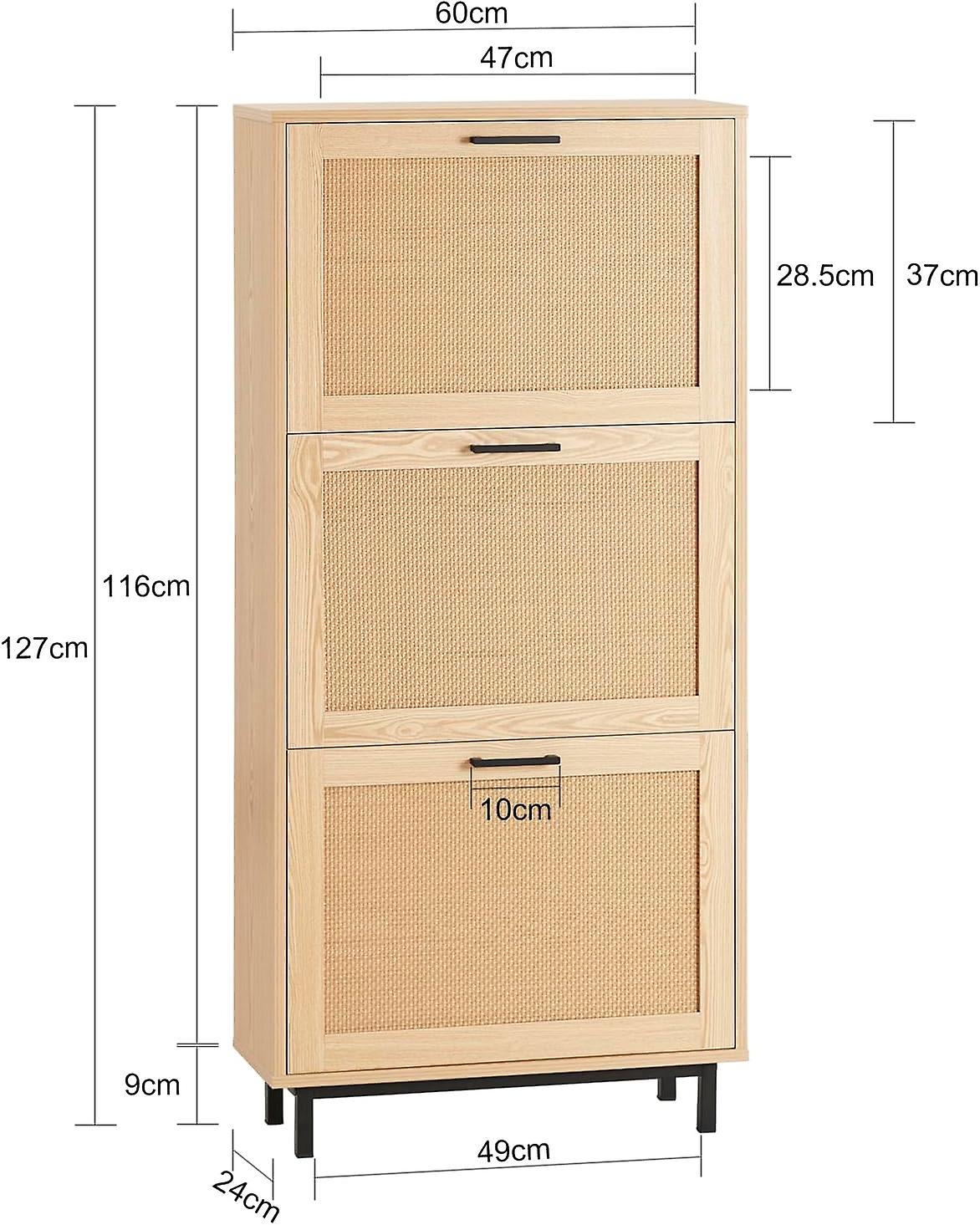 SoBuy FSR155-N basculeur de chaussures avec 3 rabats - 60x127x24cm