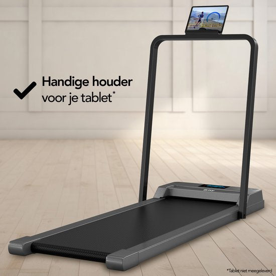 Brixy Treadmill - 1-10km/h - Tapis de marche - Affichage LED et télécommande - Bluetooth - App - Tapis de marche - Anthracite