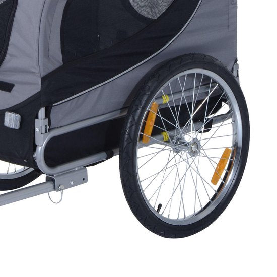 Remorque pour chien - Paws - Remorque pour vélo avec housse de pluie et pneus