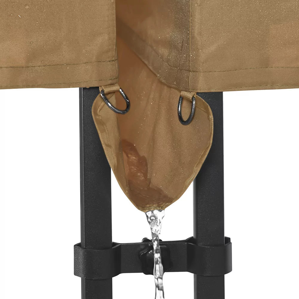 Système d'assemblage VONROC pour tentes de réception 3 x 4,5 m – Kit de raccordement avec gouttière et raccords pour parois latérales – Beige