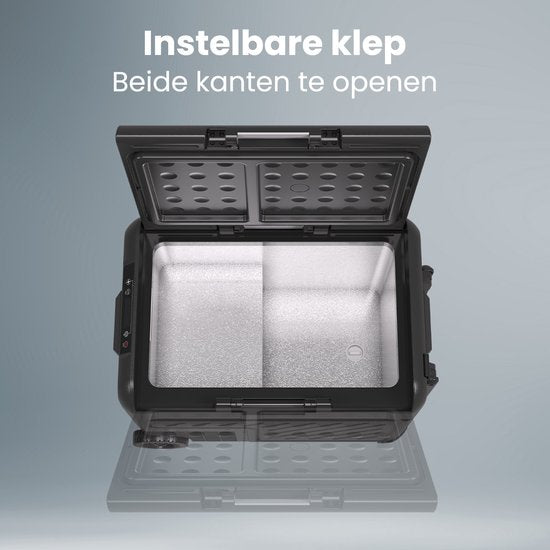 Auronic Electric Cool Box - Compresseur - Avec roues - 12V 230 Volt - Voiture - 40L - Frigobox - Noir/Gris