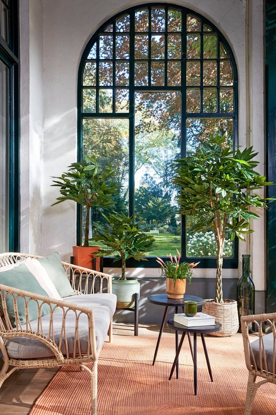 sMica Decoration Plante Artificielle Pachira - H80 x Ø60 cm - Vert