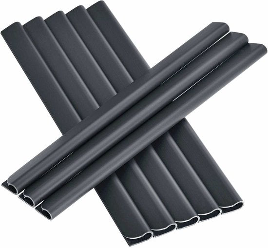 Bandes de séparation en PVC - 2 pièces - 35 mètres - Anthracite - Clips de fixation inclus