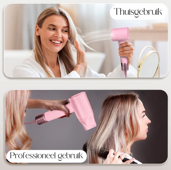 Sansbeauté® Sèche-cheveux avec diffuseur - Boucles - 110 000 tr/min - Sèche-cheveux ionique avec brosse - 3 étapes - 3 accessoires - Sèche-cheveux de voyage - Coolshot - Sèche-cheveux avec diffuseur - Sèche-cheveux - 2000W - EssentiaPRO®.
