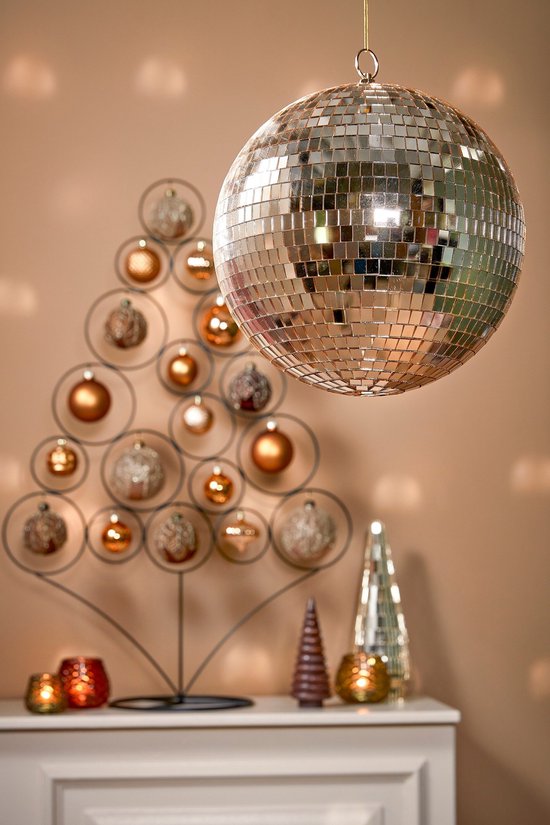 Mica Decorations Boule de Noël disco - Ø 50 cm - Champagne