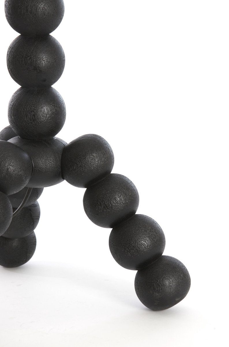 Light & living lampadaire Veglio bois de manguier noir mat - 35x35x130 cm - E27 - excl. abat-jour