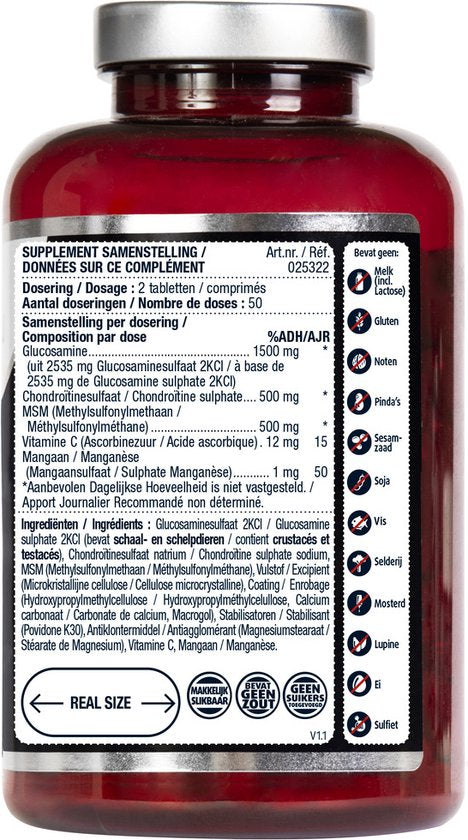 Lucovitaal - Compléments alimentaires - Glucosamine / Chondroïtine / msm - 100 comprimés