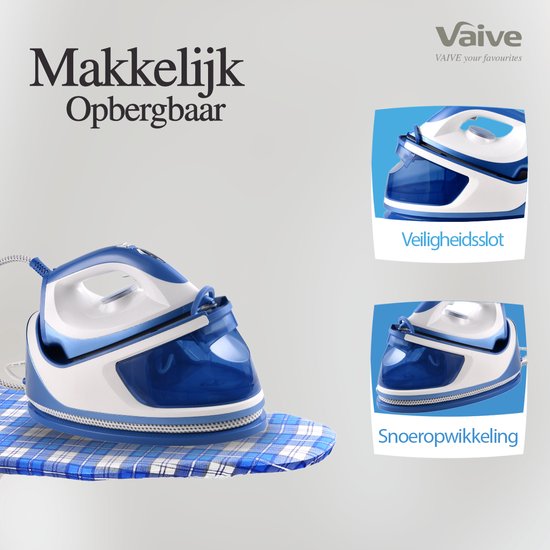 VAIVE SteamPrecision Iron avec générateur de vapeur - Fer à vapeur - Fer à repasser - Semelle en céramique