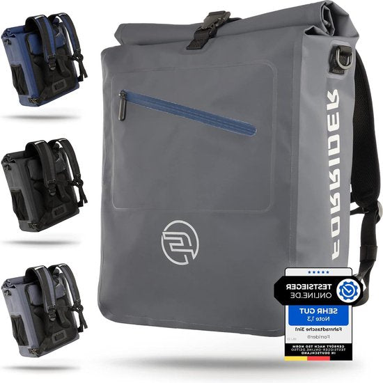 Sacoche de vélo 3-en-1 pour porte-bagages et sac à dos - étanche - 27 litres - réfléchissante - sacoche de selle pour vélo