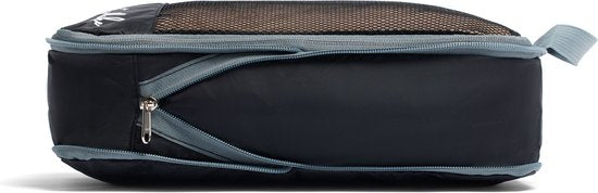 Cubes de compression - Kit d'organisation pour valise - 6 pièces - Cubes de compression pour sac à dos - avec zips de compression - Mesh Black - Sunflake