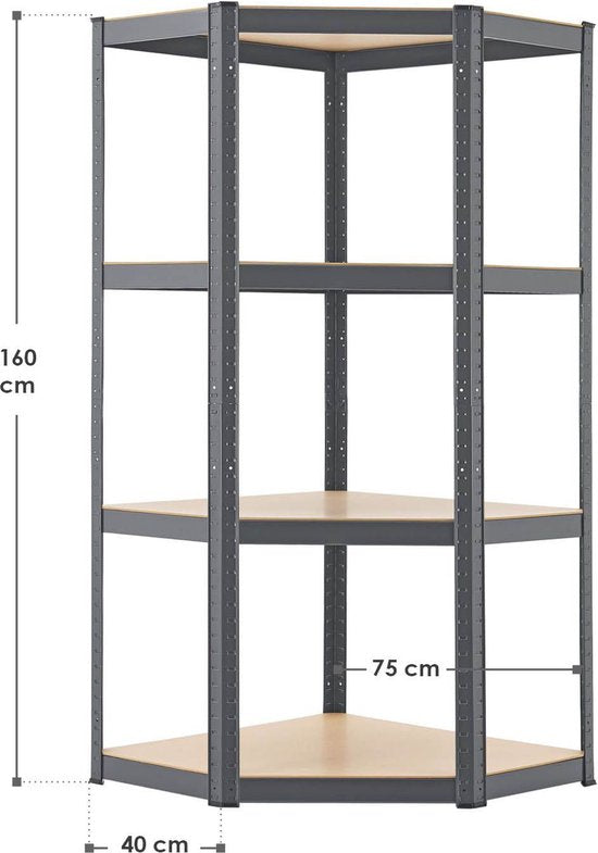 Rayonnage / étagère de stockage - Corner Easy - 160 x 75 x 75cm