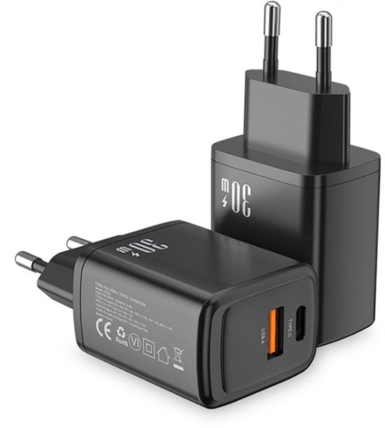 Vlectro - Adaptateur 2-en-1 pour charge super rapide - Blanc - 1 adaptateur