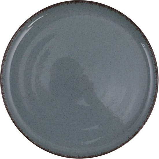 Asir - Service de table (18 pièces) - Bleu - 27 x 27 x 2,5