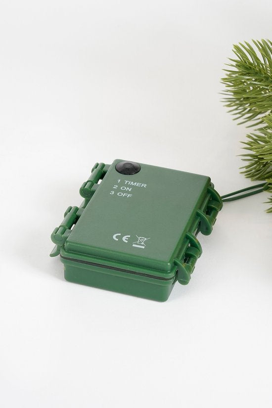 Ensemble « Black Box Trees Nagoya » : sapin et couronne de Noël - 2 sapins de Noël artificiels et 1 couronne avec éclairage LED - H 90 x Ø 45 cm - Vert