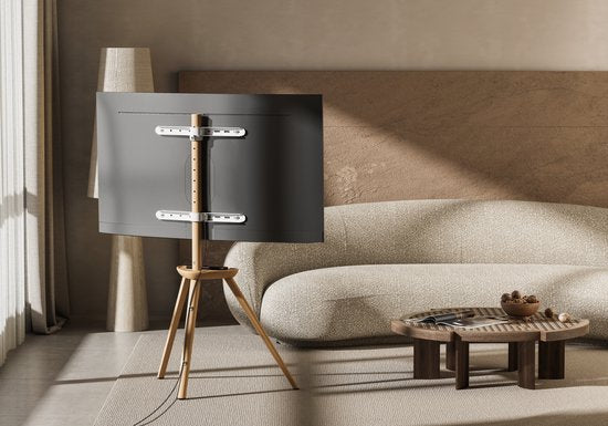 VDD TV Stand - Floor Stand - Studio Tripod - Easel Design - Up to 65 inches - Brown