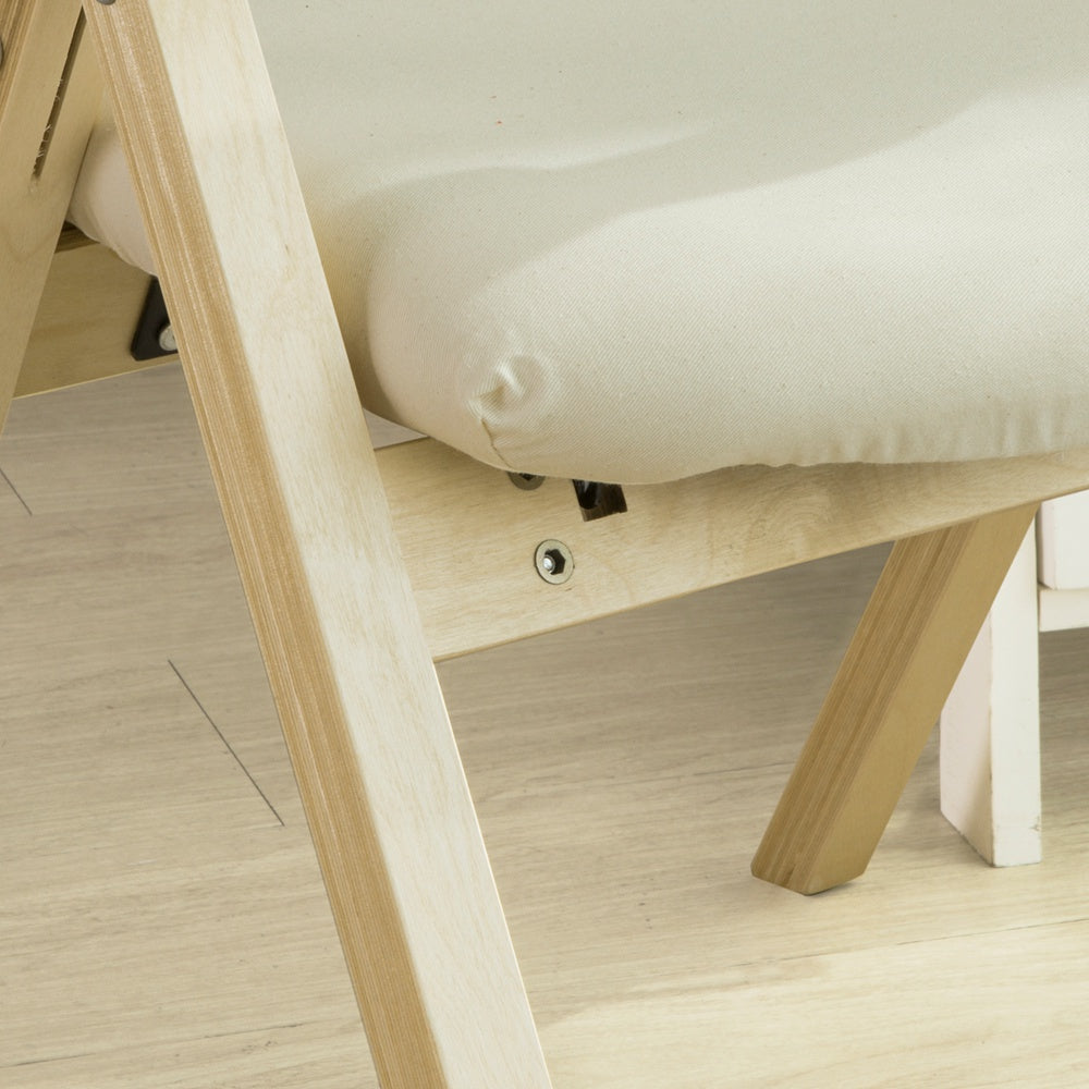 Chaise pliante SoBuy - Avec coussin souple - Max. 90 kg - Blanc