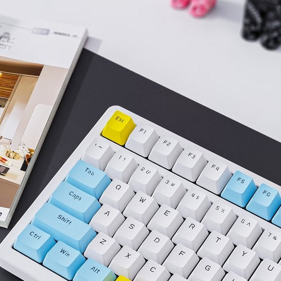 Fuegobird K3MAX Mechanical Gaming Keyboard - 100keys - Gasket Mod - Red Switch - QWERTY - Mechanical RGB Backlight Keyboard - Lemon