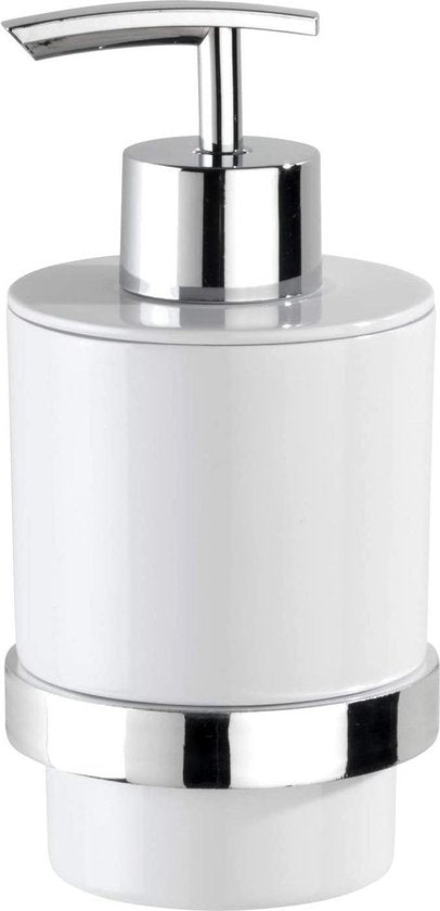 Distributeur de savon Wenko Quadro Uno 250 ml, acier inoxydable argenté