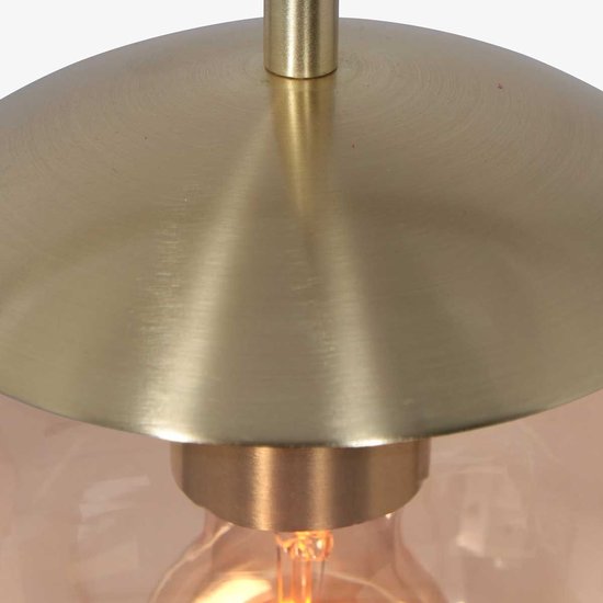 Steinhauer - lampe suspendue - Bollique LED - ambre - verre métal - Ø 25cm - E27 - 3497ME