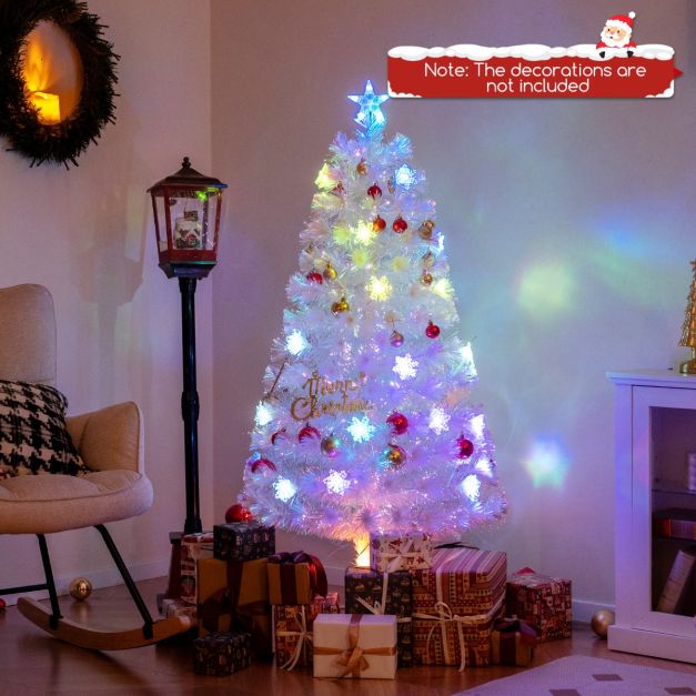 Sapin de Noël artificiel Costway de 150 cm avec 8 modes d'éclairage, LED blanc chaud et pommes de pin – CM25342DE