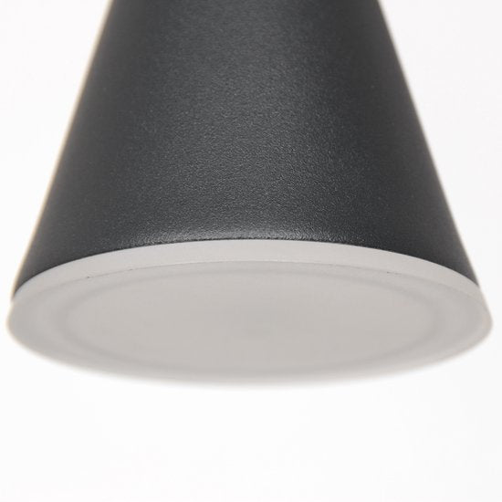 Suspension Vortex 3066ZW noire, 5 lumières, couleur de la lumière réglable, hauteur réglable, plastique/métal, Steinhauer