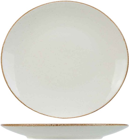 Assiette à dessert en granit ivoire D22cm