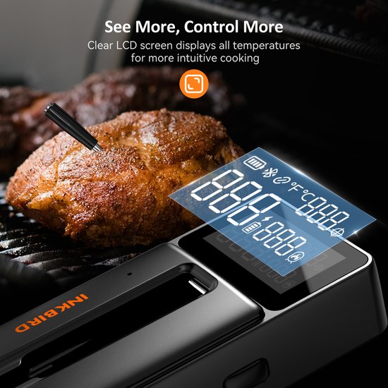 Thermomètre à viande sans fil Bluetooth INKBIRD, nouveau modèle 2025, sonde ultra-fine de 5 mm
