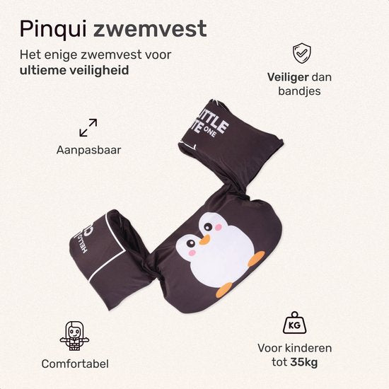 Qwali Puddle Jumper Penguin - Gilet de natation - Pour les enfants de 0-2 à 3-6 ans - Gilet de natation Enfant - Requin - Sangles de natation 15-30 kg - Gilet de flottaison - Ailes de natation - Bouchon de natation - Ceinture de natation - Essentiels de n