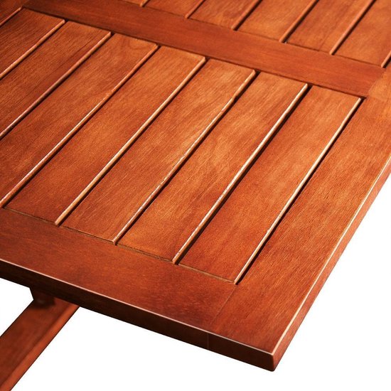 Table de balcon Casaria - Suspension en bois d'acacia certifié FSC® - Marron