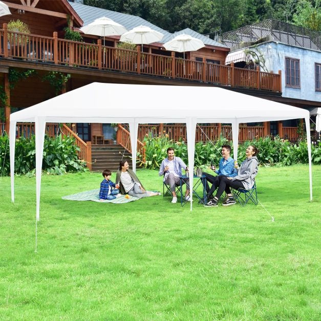 Tente de réception pour pavillon de jardin COAST - 2,5 m - 6 x 3 x 2,5 m - acier/PE - Blanc