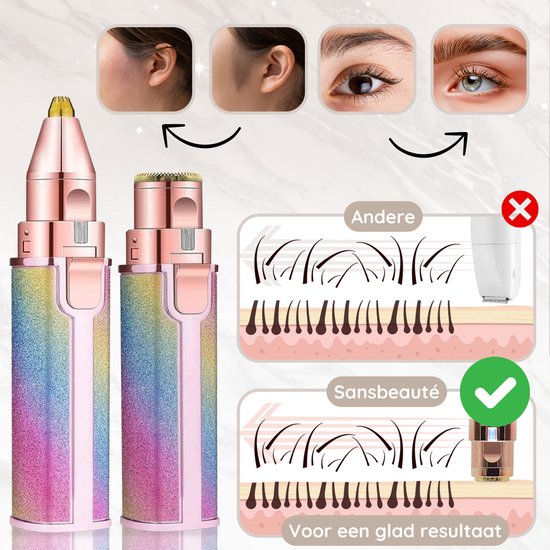 Tondeuse à sourcils - Épilation visage femmes - Épilation visage femmes - Sansbeauté® - Rasoir de sécurité - Ladyshave - Épilation visage impeccable - Rasoir à sourcils