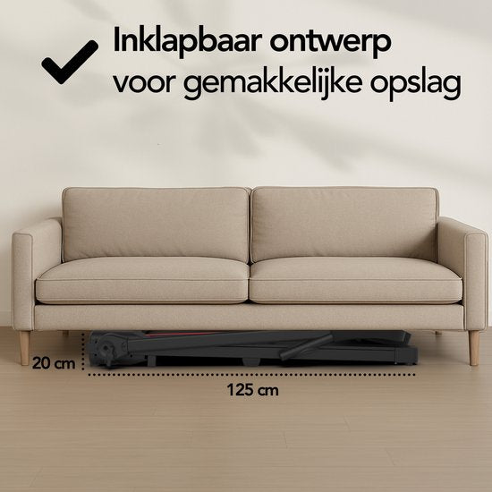 Tapis de course Brixy - pliable - jusqu'à 14 km/h - 12 programmes - avec support pour tablette et bouteille - écran couleur LCD - noir