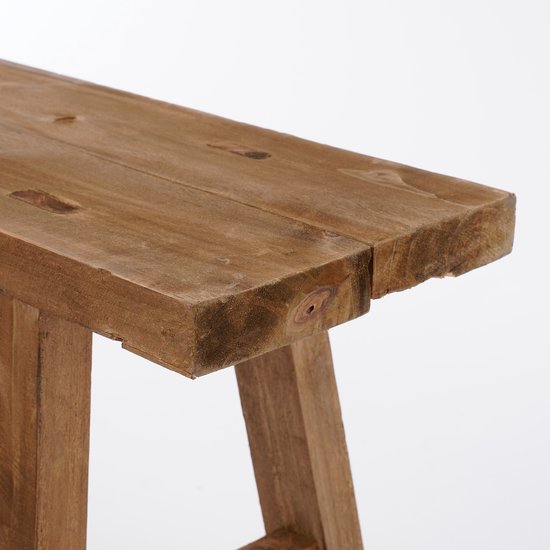 Banc en bois - Mica Decorations - L108 x L20 x H37 cm - Bois recyclé - Marron