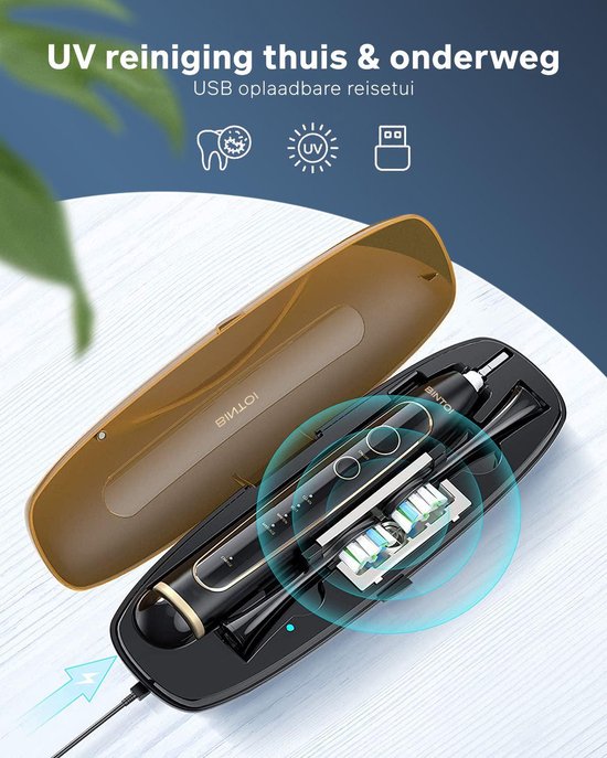 Bintoi® iSonic UV D600 - Brosse à dents électrique avec stérilisateur UV