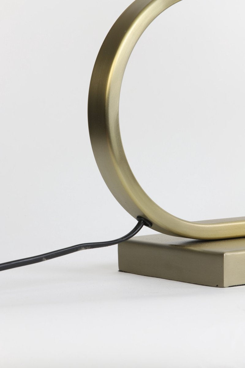 Light & Living Lampe à poser Jamiro 27 cm - Or clair - Métal - Abat-jour excl.