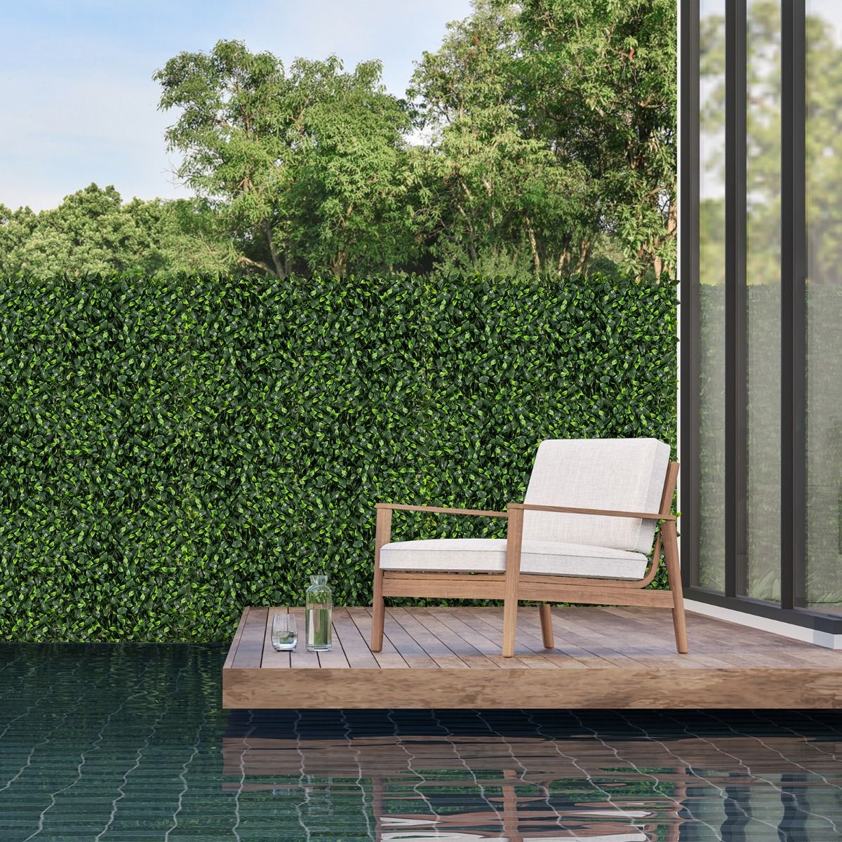 Coast - Panneaux muraux en gazon artificiel (12 pièces) - Très épais 7 cm, vert dégradé réaliste, installation facile - 3 m² au total - PE - Vert