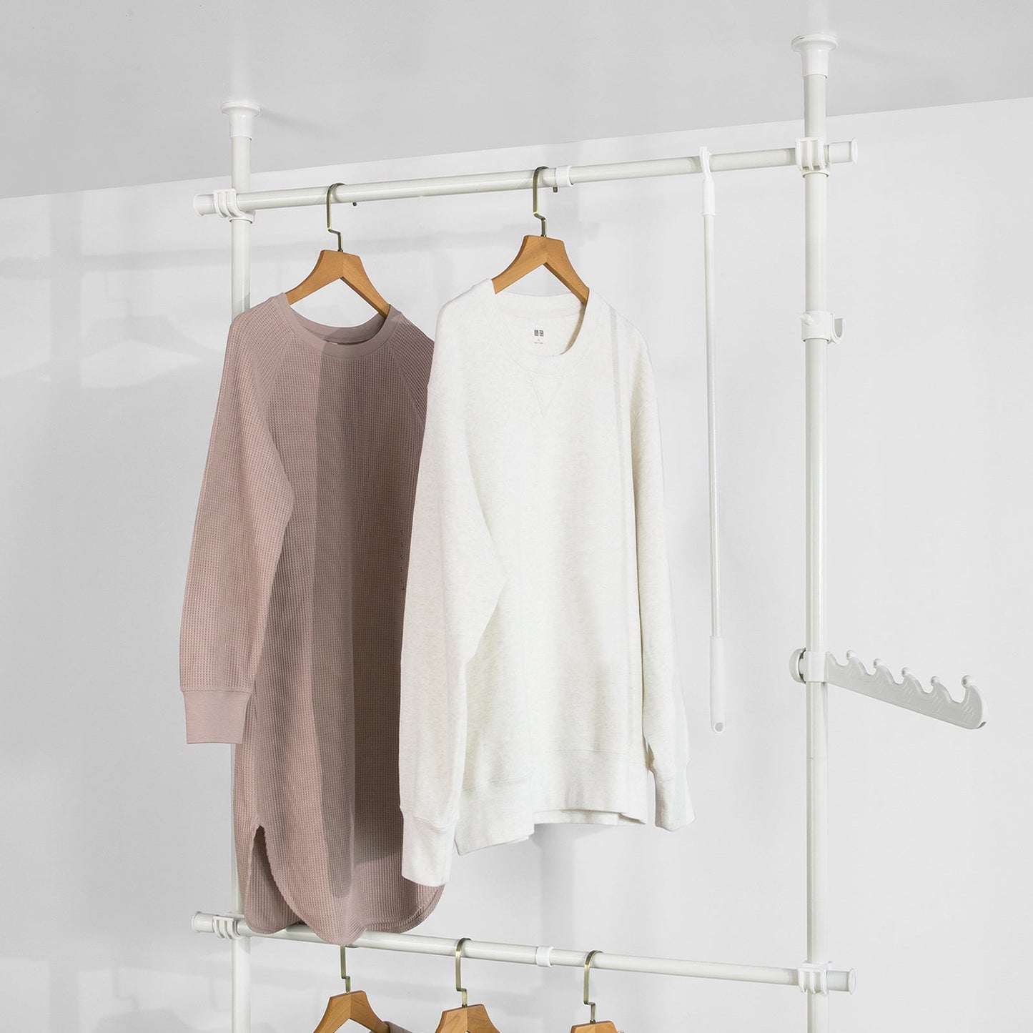 Portemanteau - SoBuy - Système de rangement - Blanc - 77-112 x 103-278 cm