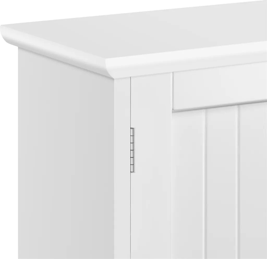 Armoire de salle de bains Yaheetech 75 x 23 x 180 cm - Blanche - Armoire à poser pour WC ou lave-linge avec étagère réglable
