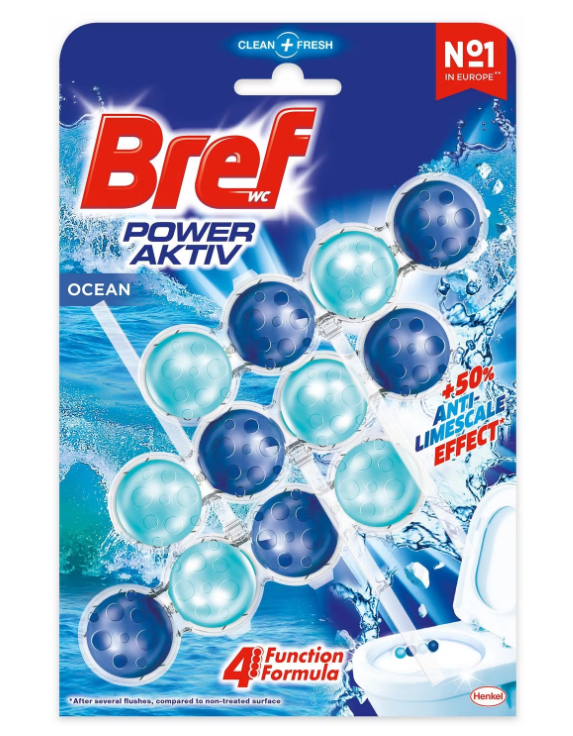 Bref Power Active Ocean Toilet block | 50 g | 9 pièces
